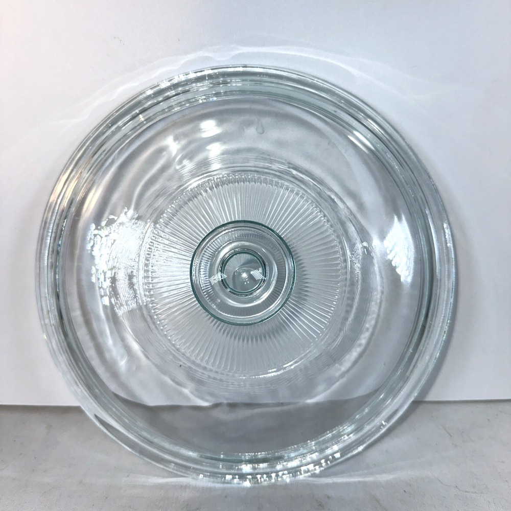 Vintage Pyrex G-1-C ACorning Ware Clear Ribbed Glass Round Replacement Lid USA